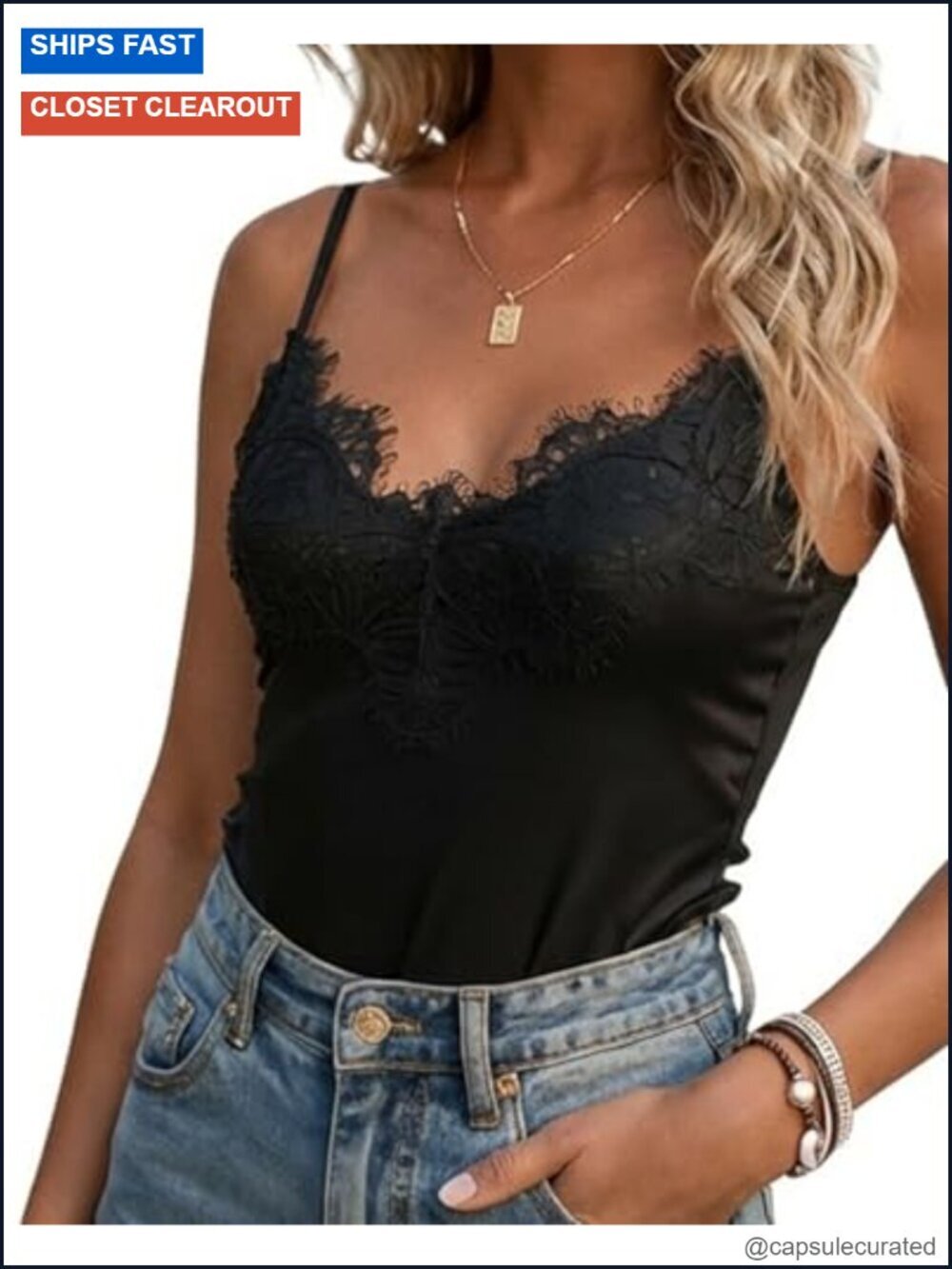Silk Camisole Tank Top Adjustable Straps Lace Trim Satin Cami